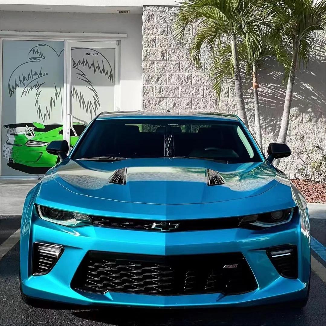 Gloss Metallic Atomic Teal Car Vinyl Wrap PET product image 2 - Veloro metallic vinyl wrap