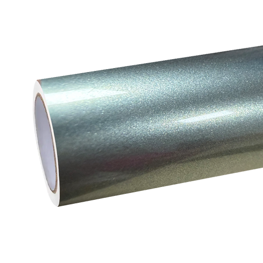 Gloss Metallic Aurora Green Car Vinyl Wrap PET