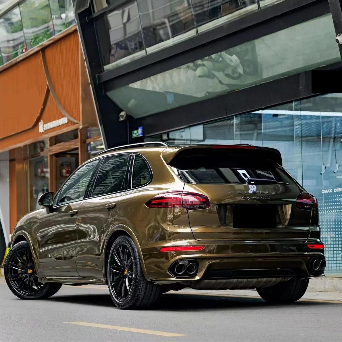 Ultra Matte Black Gold Car Vinyl Wrap Night Gold Car Wrap PET product image 11 - Veloro matte vinyl wrap