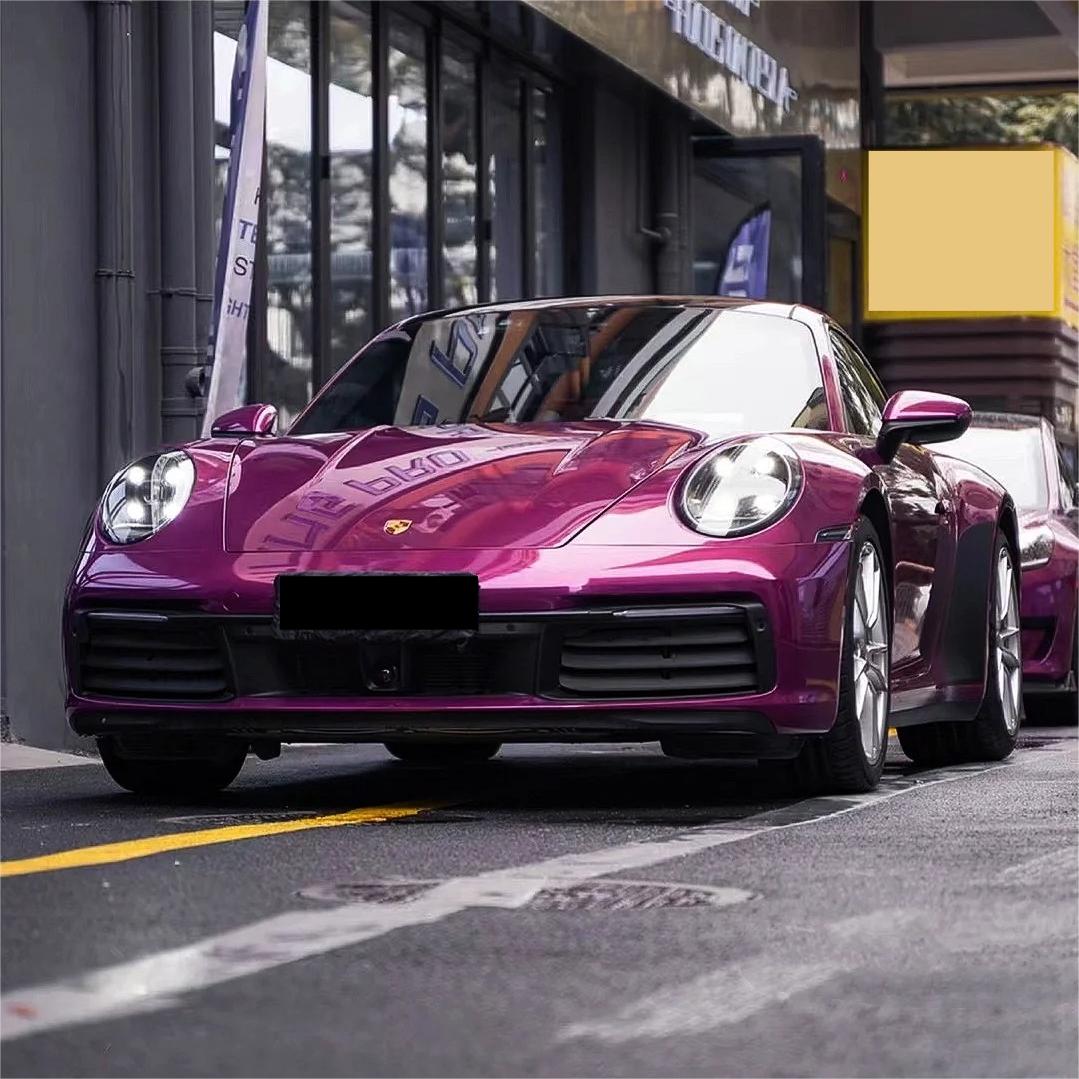 Gloss Metallic Candy Purple Car Vinyl Wrap PET product image 7 - Veloro metallic vinyl wrap