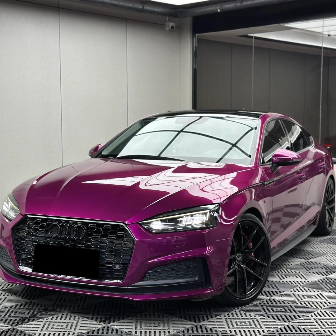Gloss Metallic Candy Purple Car Vinyl Wrap PET product image 4 - Veloro metallic vinyl wrap