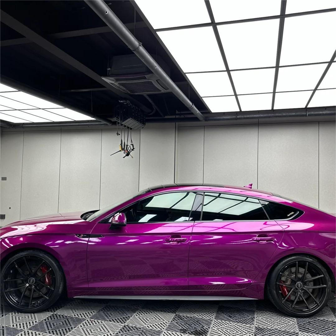 Gloss Metallic Candy Purple Car Vinyl Wrap PET product image 8 - Veloro metallic vinyl wrap