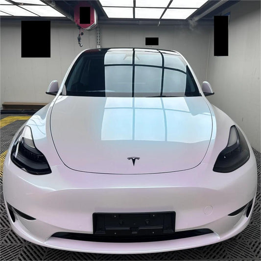 Gloss Metallic Chameleon Aurora White Car Vinyl Wrap Sale product image 2 - Veloro color shift vinyl wrap