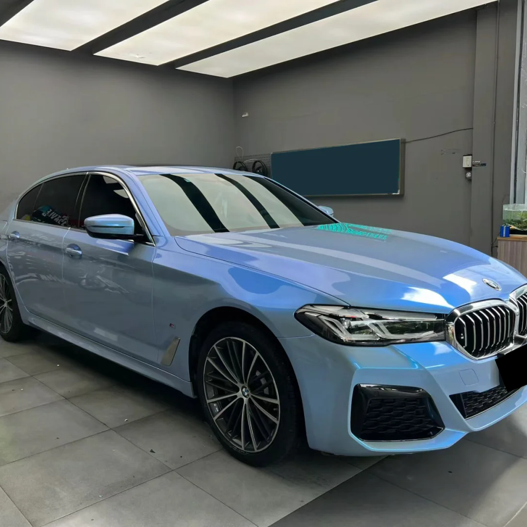Gloss Metallic Chameleon Blue Grey Car Vinyl Wrap PET product image 5 - Veloro color shift vinyl wrap