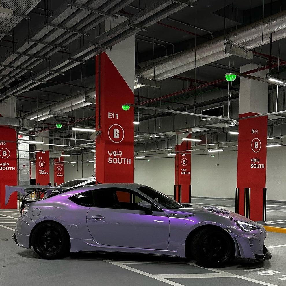 Gloss Metallic Chameleon Candy Grey Purple Car Vinyl Wrap PET product image 6 - Veloro color shift vinyl wrap