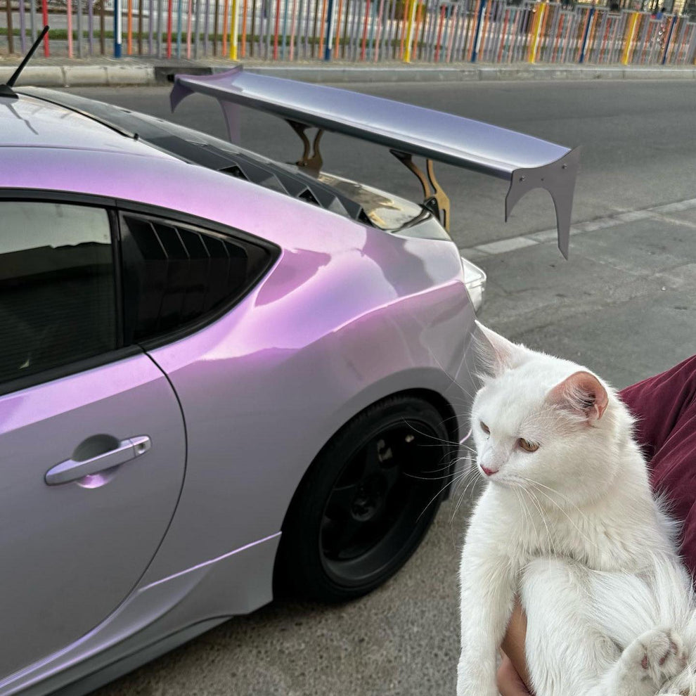 Gloss Metallic Chameleon Candy Grey Purple Car Vinyl Wrap PET product image 10 - Veloro color shift vinyl wrap