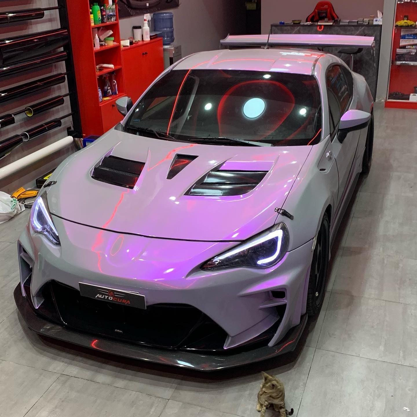 Gloss Metallic Chameleon Candy Grey Purple Car Vinyl Wrap PET product image 8 - Veloro color shift vinyl wrap