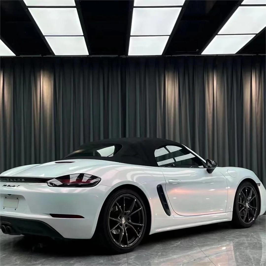 Gloss Metallic Chameleon Diamond Pink White Car Vinyl Wrap product image 4 - Veloro color shift vinyl wrap