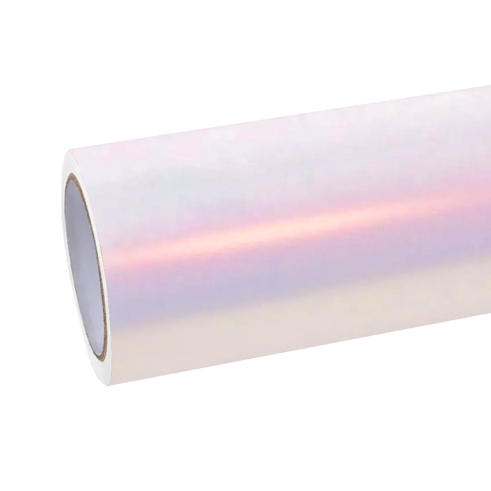 Gloss Metallic Chameleon Diamond Pollen Pink White Car Vinyl Wrap PET
