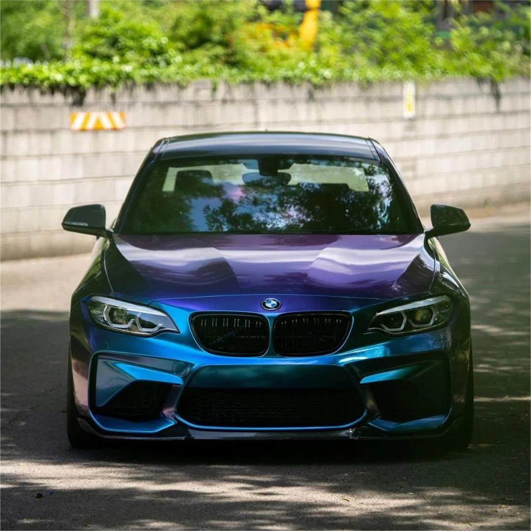 Gloss Metallic Chameleon Diamond Purple Blue Car Vinyl Wrap product image 12 - Veloro color shift vinyl wrap