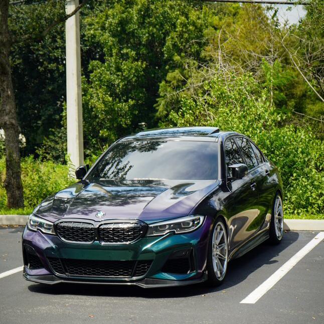 Gloss Metallic Chameleon Diamond Purple Green Car Vinyl Wrap PET product image 10 - Veloro color shift vinyl wrap