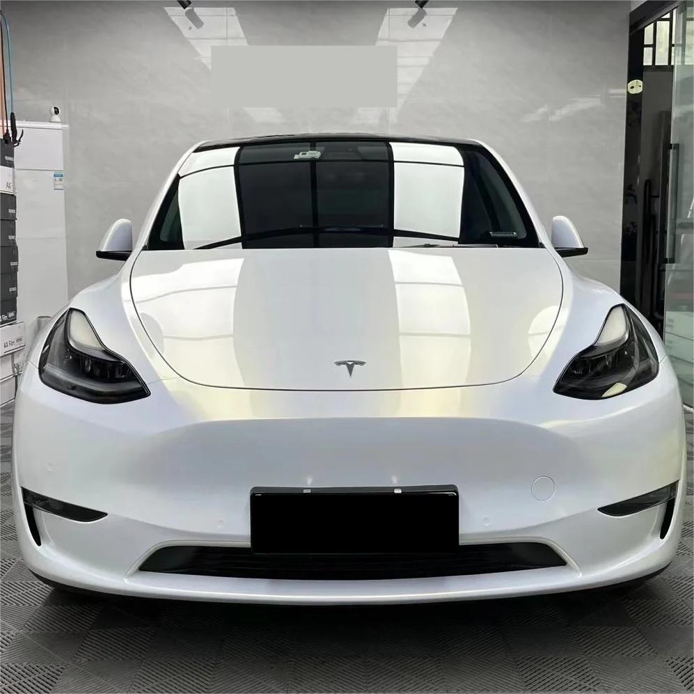 Gloss Metallic Chameleon Gold White Car Vinyl Wrap Audi PET product image 7 - Veloro color shift vinyl wrap