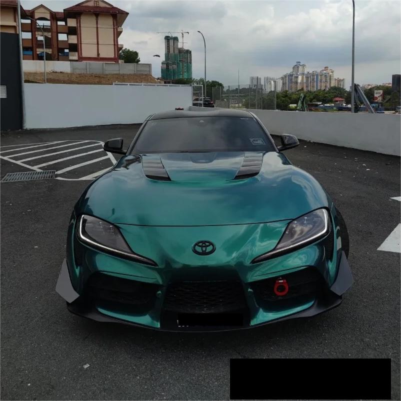 Gloss Metallic Chameleon Green Black Car Vinyl Wrap product image 5 - Veloro color shift vinyl wrap