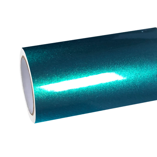 Gloss Metallic Chameleon Green Black Car Vinyl Wrap