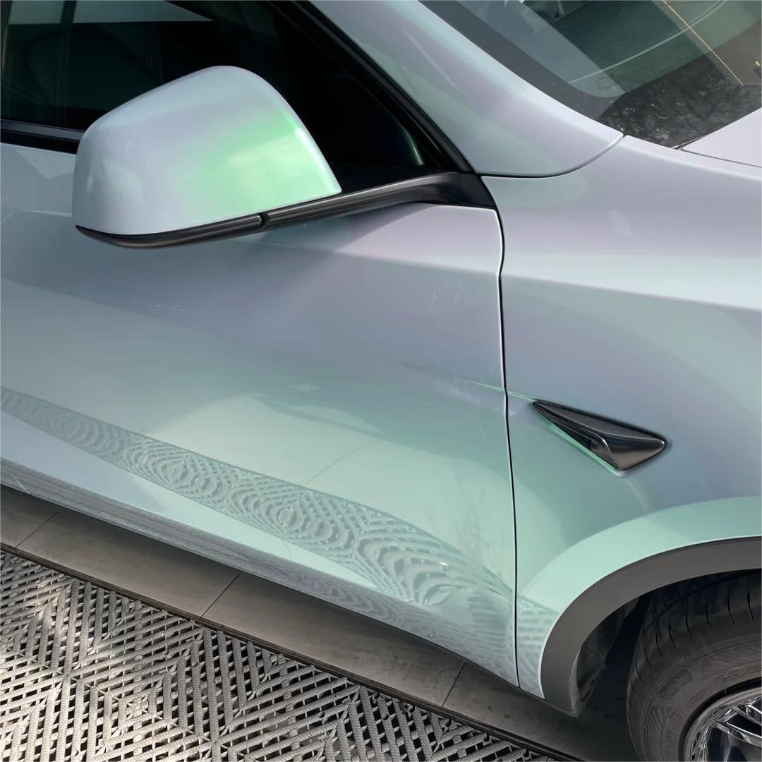 Gloss Metallic Chameleon Green Grey Car Vinyl Wrap product image 5 - Veloro color shift vinyl wrap
