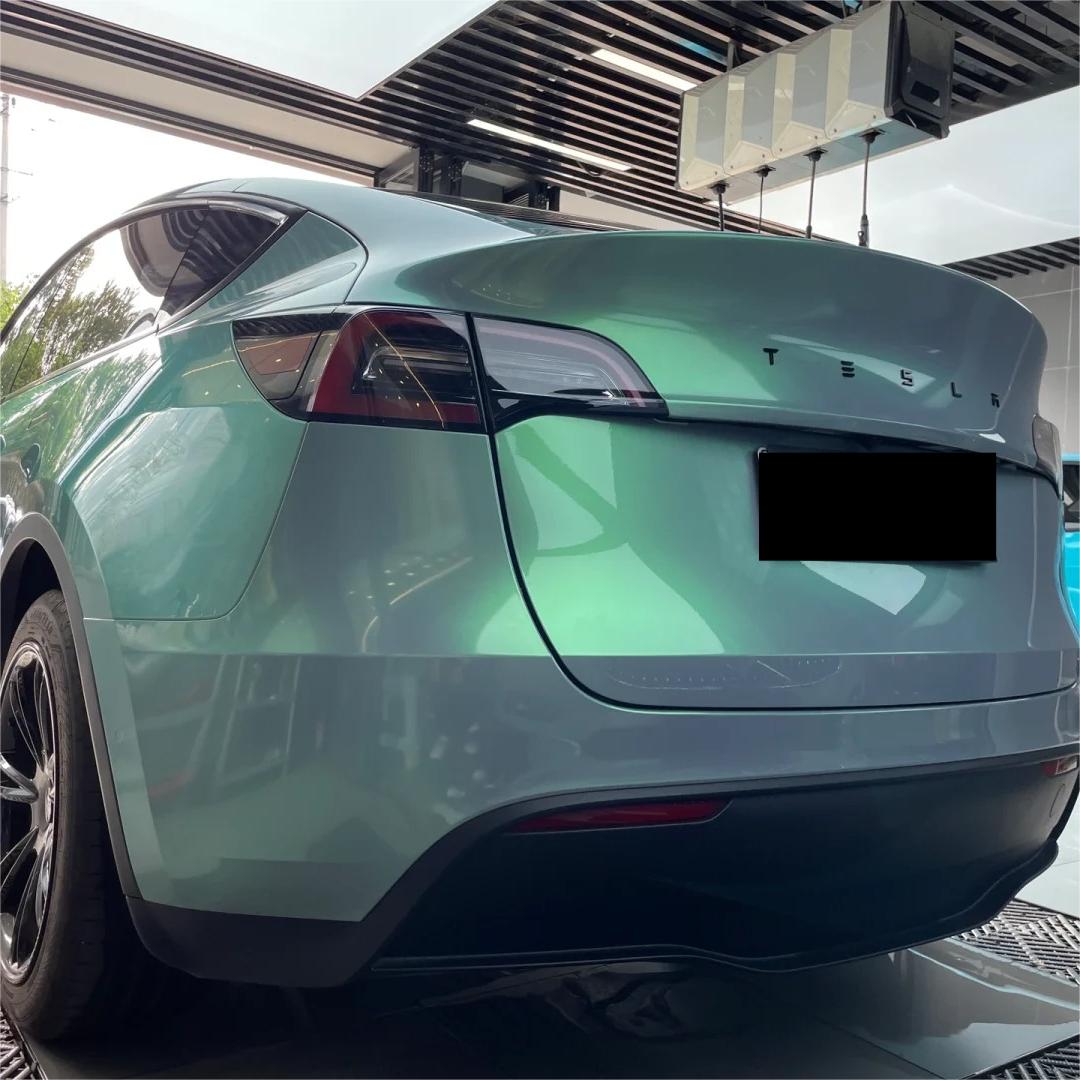 Gloss Metallic Chameleon Green Grey Car Vinyl Wrap product image 7 - Veloro color shift vinyl wrap