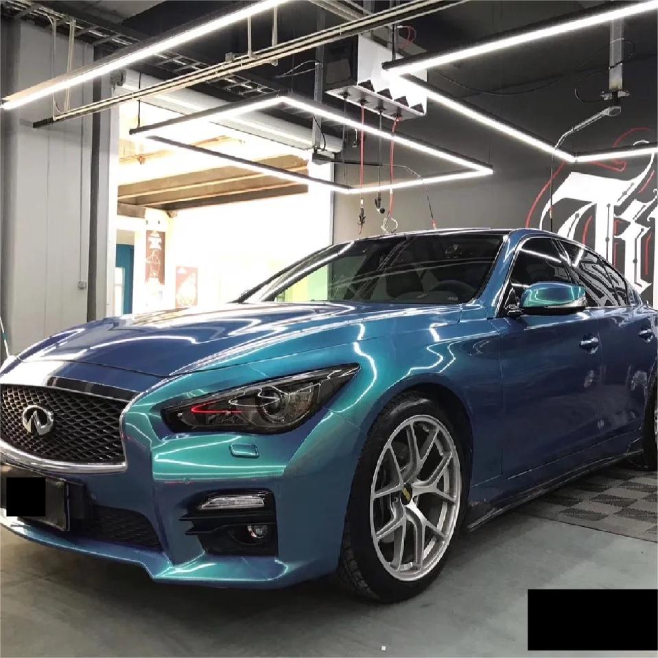 Gloss Metallic Chameleon Green Purple Car Vinyl Wrap product image 2 - Veloro color shift vinyl wrap