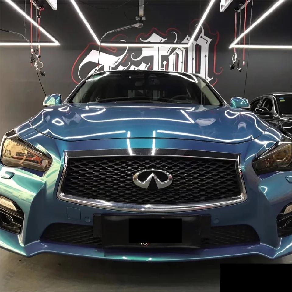 Gloss Metallic Chameleon Green Purple Car Vinyl Wrap product image 3 - Veloro color shift vinyl wrap