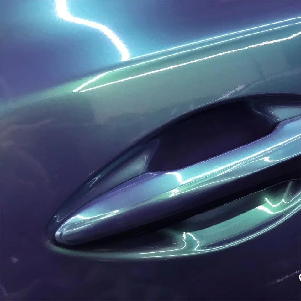 Gloss Metallic Chameleon Green Purple Car Vinyl Wrap product image 6 - Veloro color shift vinyl wrap