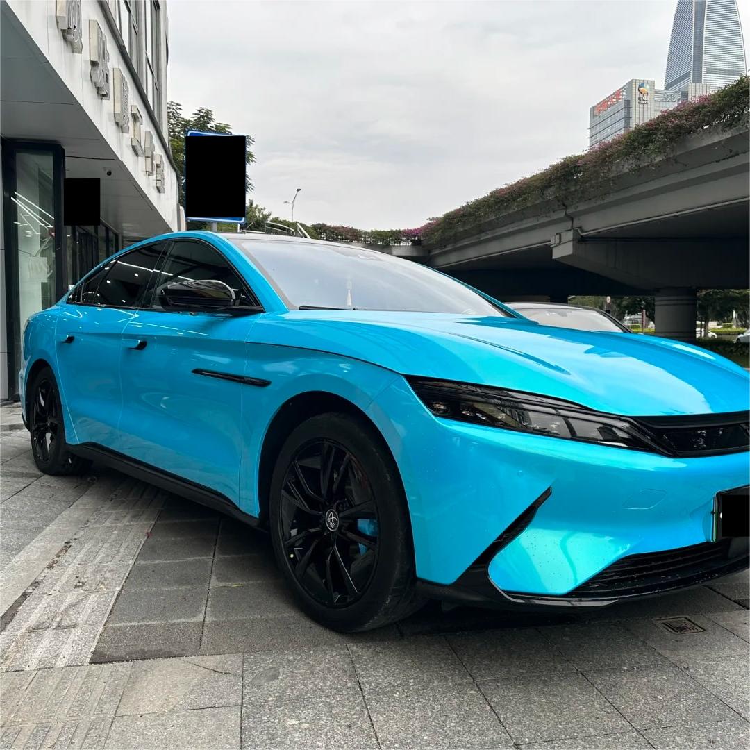 Gloss Metallic Chameleon Green Sky Blue Car Vinyl Wrap product image 7 - Veloro color shift vinyl wrap