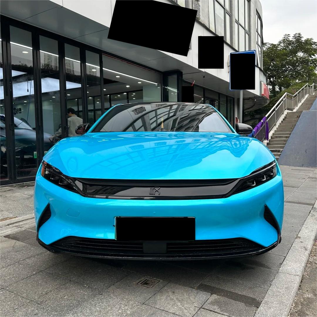 Gloss Metallic Chameleon Green Sky Blue Car Vinyl Wrap product image 2 - Veloro color shift vinyl wrap