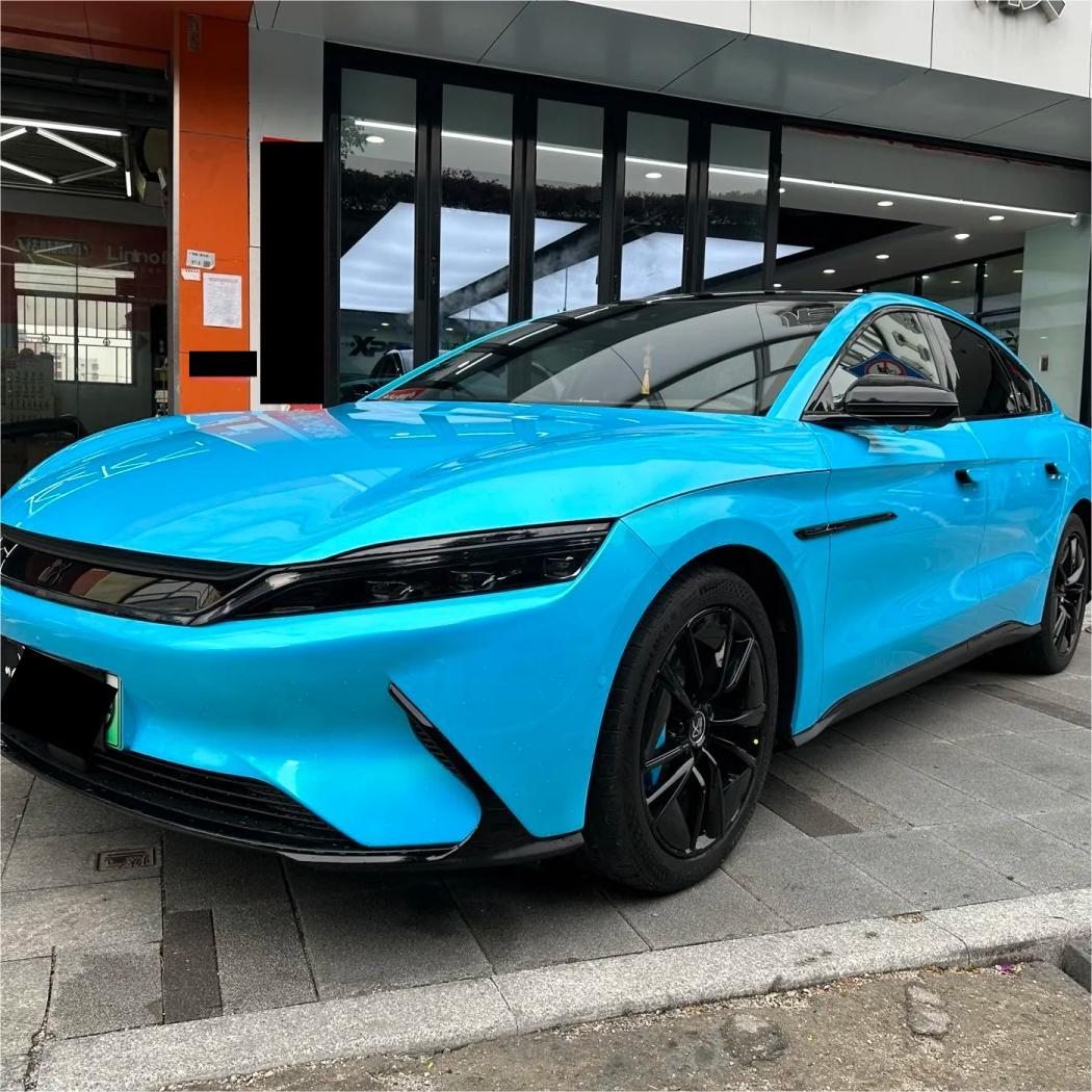 Gloss Metallic Chameleon Green Sky Blue Car Vinyl Wrap product image 3 - Veloro color shift vinyl wrap