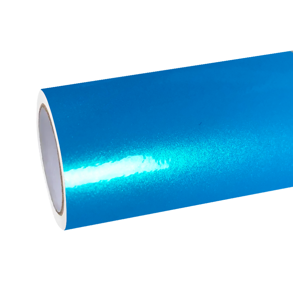 Gloss Metallic Chameleon Green Sky Blue Car Vinyl Wrap