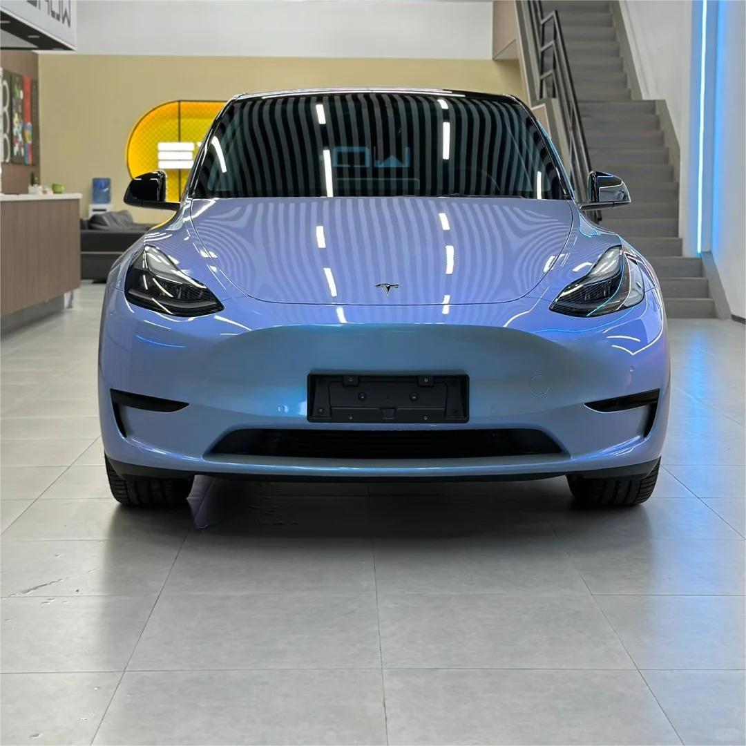 Gloss Metallic Chameleon Grey Blue Car Vinyl Wrap product image 7 - Veloro color shift vinyl wrap