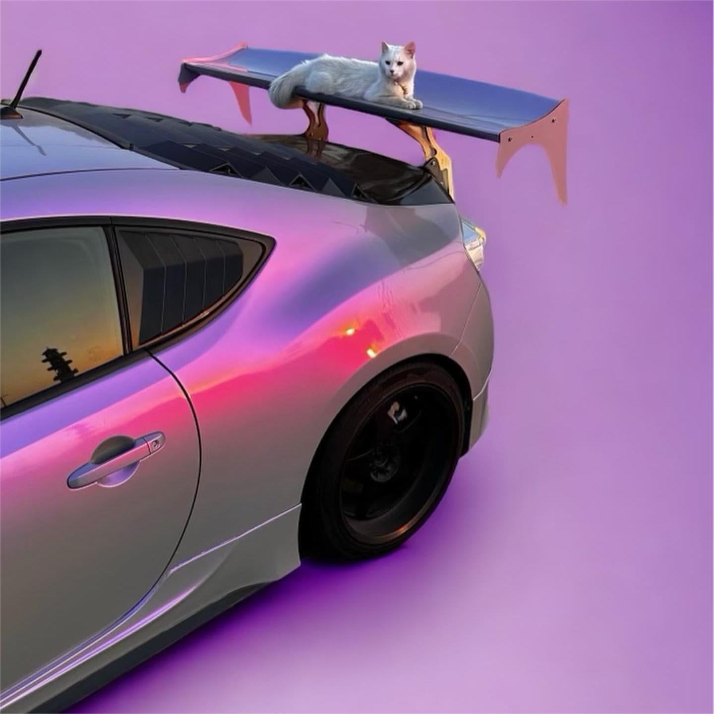 Gloss Metallic Chameleon Candy Grey Purple Car Vinyl Wrap PET product image 4 - Veloro color shift vinyl wrap