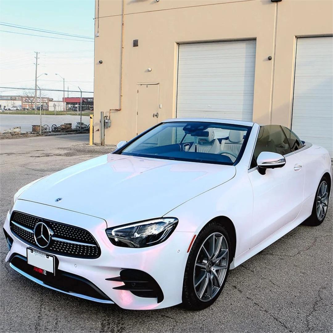 Gloss Metallic Chameleon Pearl Pink White Car Vinyl Wrap PET product image 12 - Veloro color shift vinyl wrap