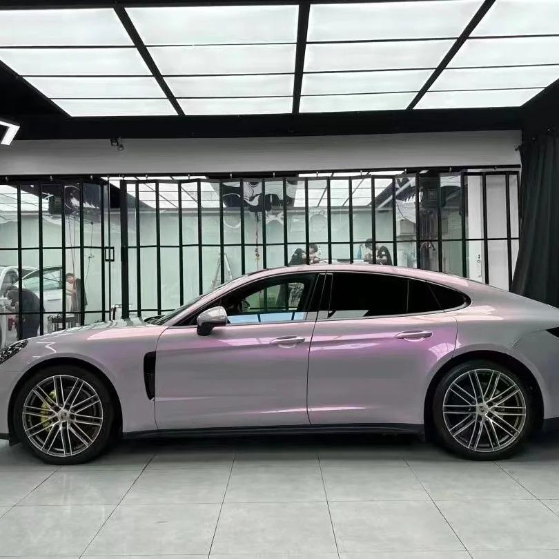 Gloss Metallic Chameleon Pink Grey Car Vinyl Wrap product image 5 - Veloro color shift vinyl wrap