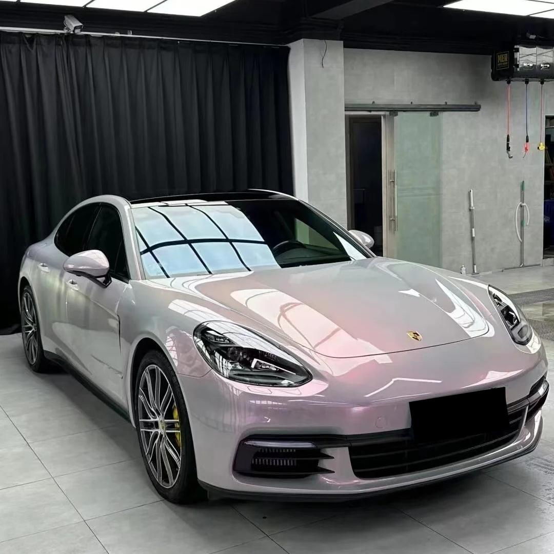 Gloss Metallic Chameleon Pink Grey Car Vinyl Wrap product image 4 - Veloro color shift vinyl wrap