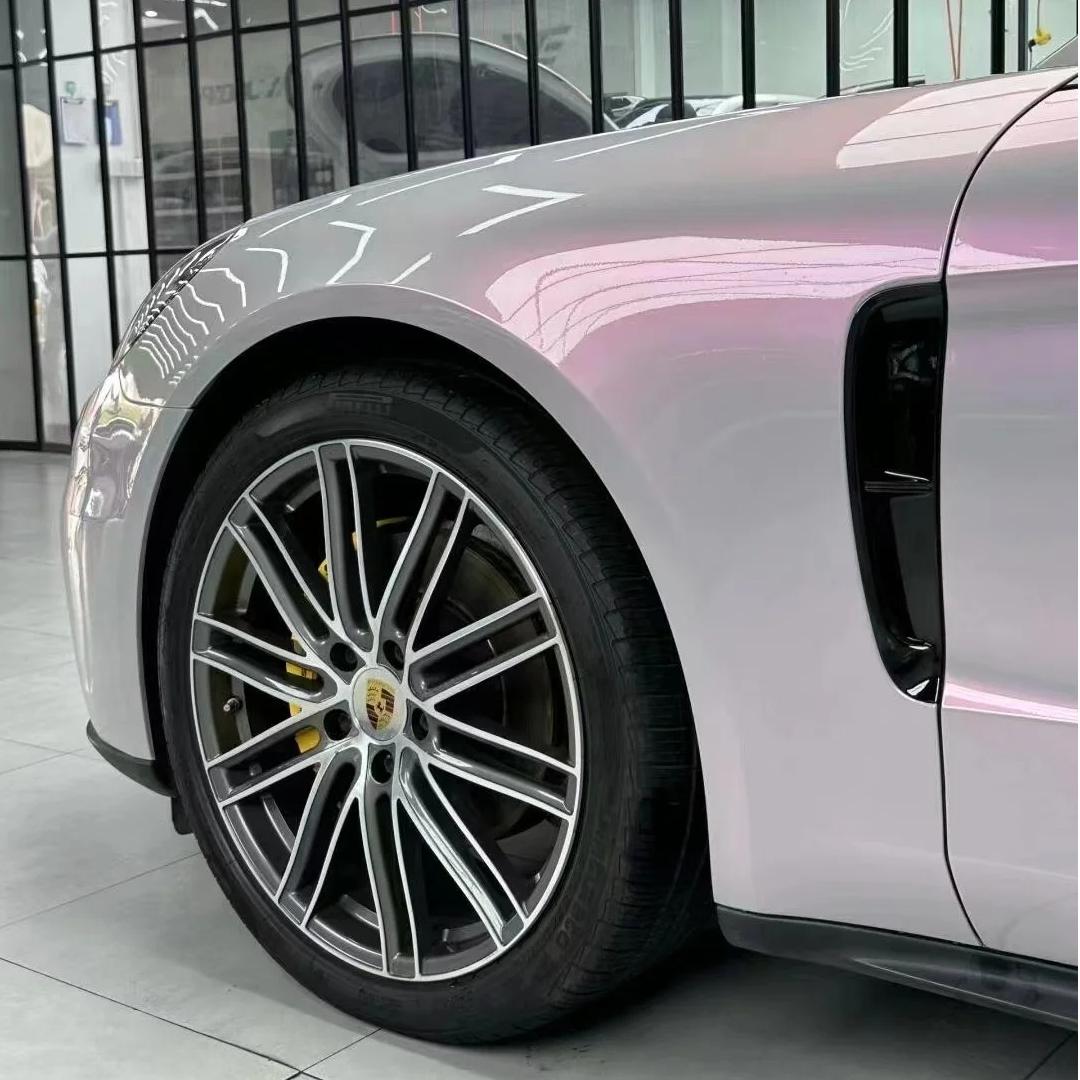 Gloss Metallic Chameleon Pink Grey Car Vinyl Wrap product image 6 - Veloro color shift vinyl wrap