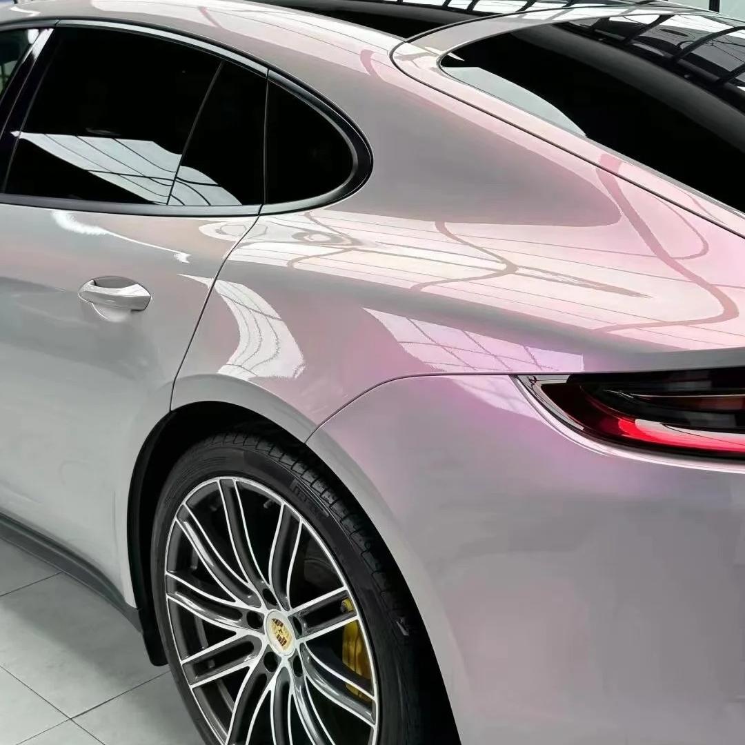 Gloss Metallic Chameleon Pink Grey Car Vinyl Wrap product image 8 - Veloro color shift vinyl wrap