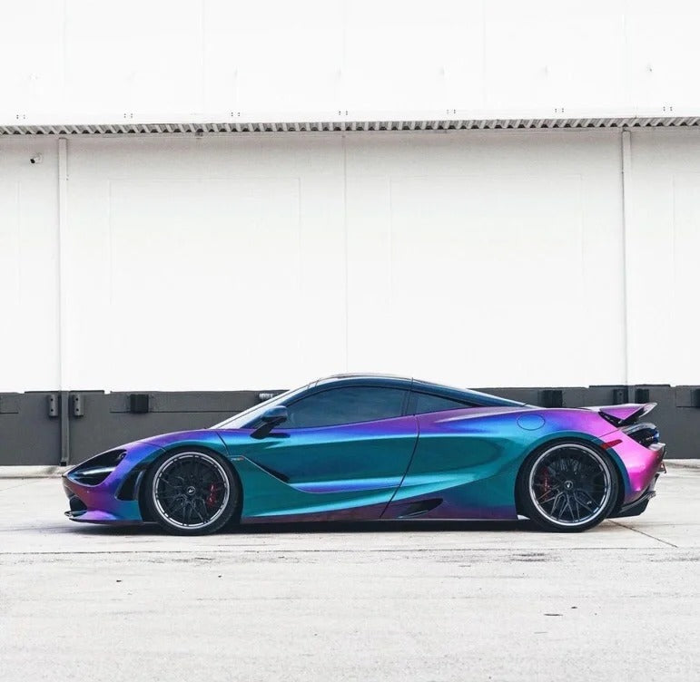 Gloss Metallic Chameleon Purple Blue Car Vinyl Wrap PET product image 4 - Veloro color shift vinyl wrap