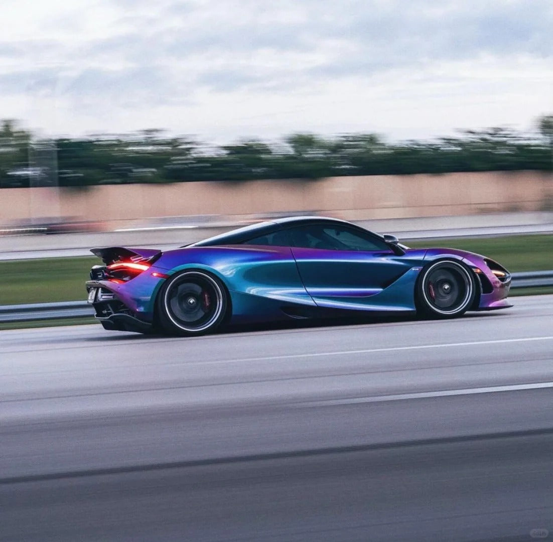 Gloss Metallic Chameleon Purple Blue Car Vinyl Wrap PET product image 5 - Veloro color shift vinyl wrap