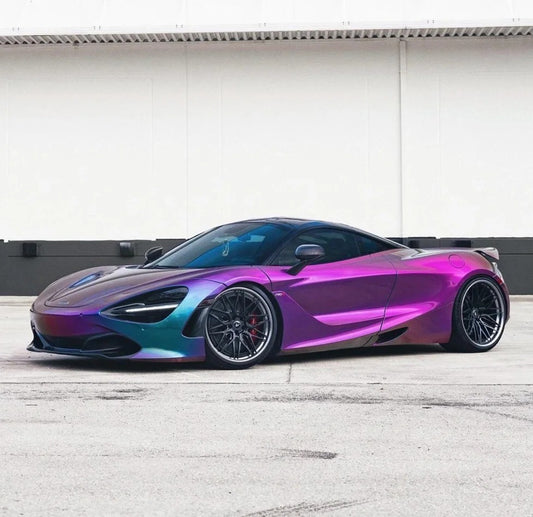 Gloss Metallic Chameleon Purple Blue Car Vinyl Wrap PET product image 3 - Veloro color shift vinyl wrap