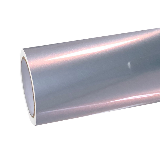 Ultra Gloss Metallic Chameleon Silver Sunset Pink Car Vinyl Wrap PET