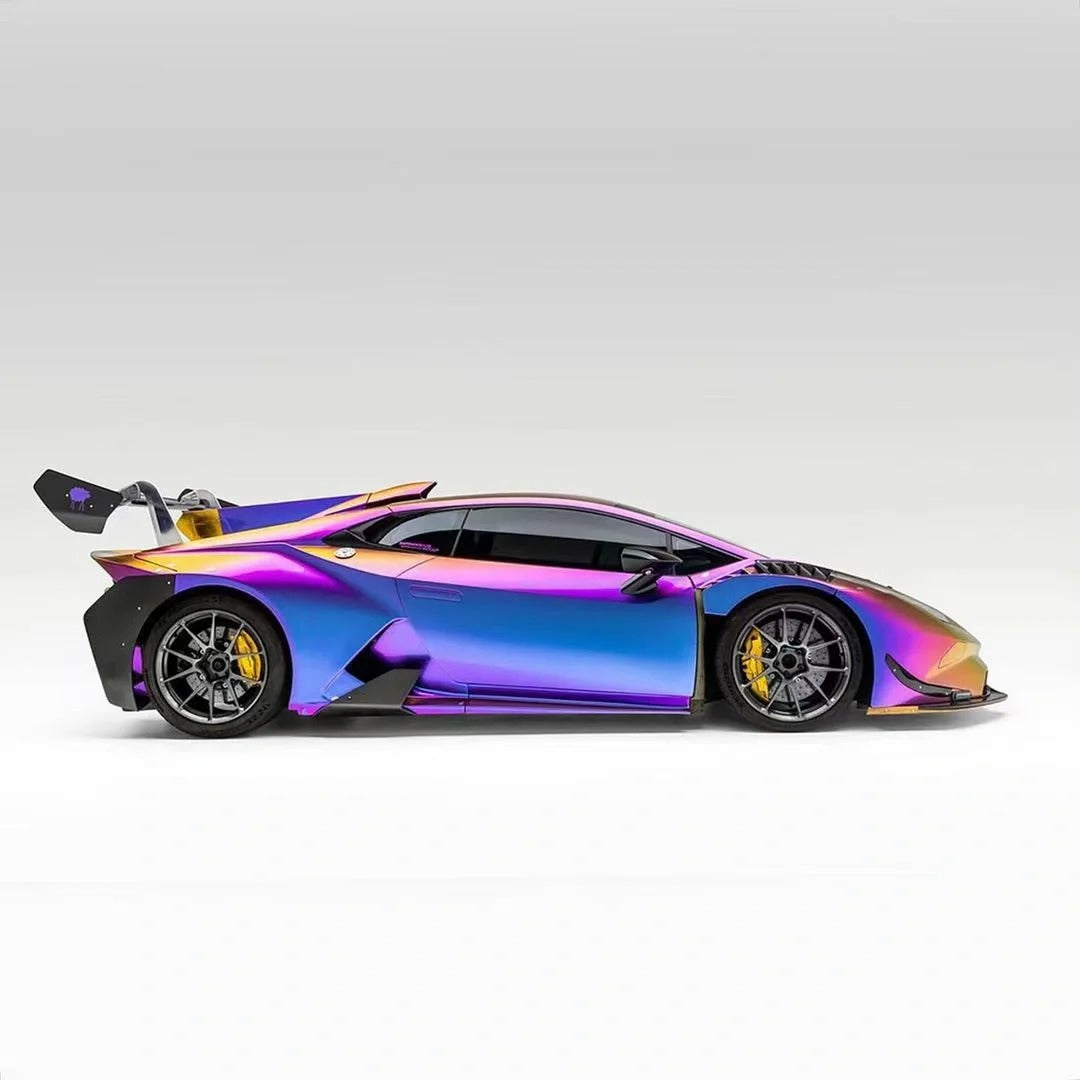 Gloss Metallic Chameleon Yellow Purple Car Vinyl Wrap PET product image 5 - Veloro color shift vinyl wrap