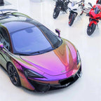Gloss Metallic Chameleon Yellow Purple Car Vinyl Wrap PET product image 7 - Veloro color shift vinyl wrap