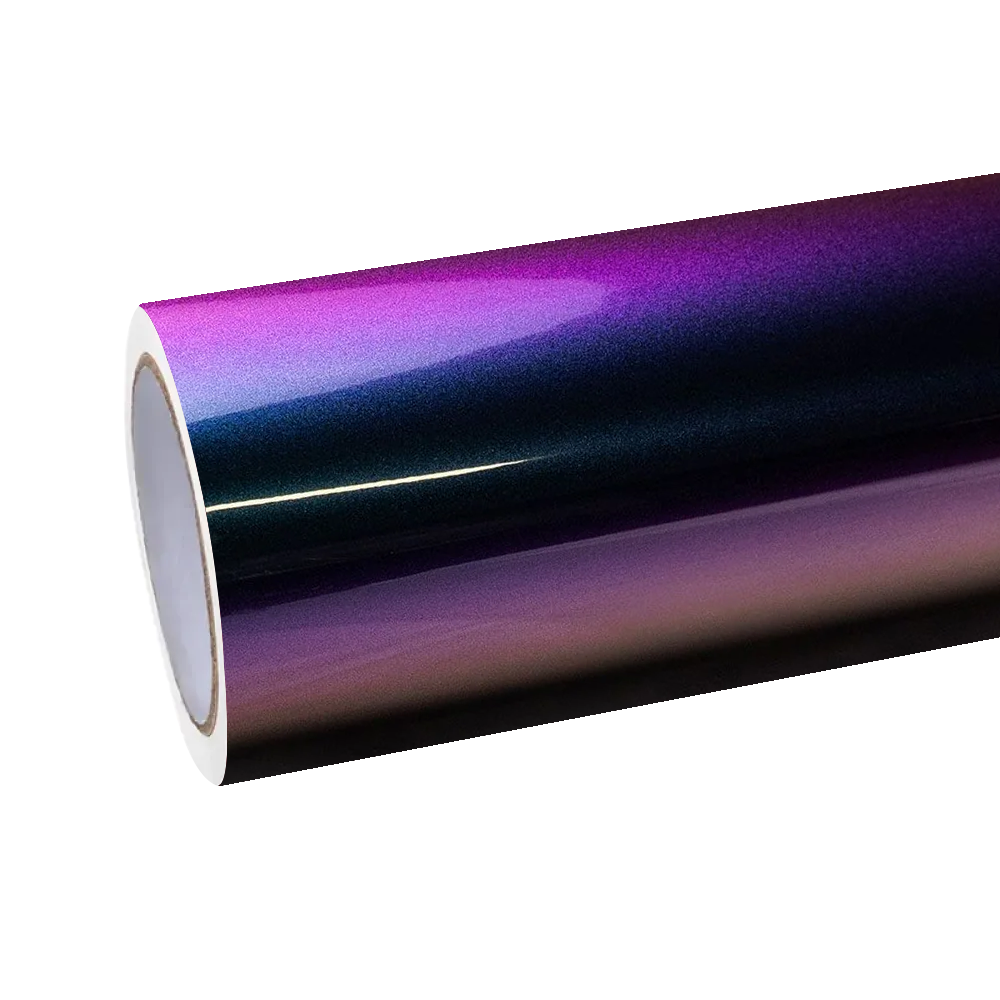 Gloss Metallic Chameleon Yellow Purple Car Vinyl Wrap PET product image 2 - Veloro color shift vinyl wrap