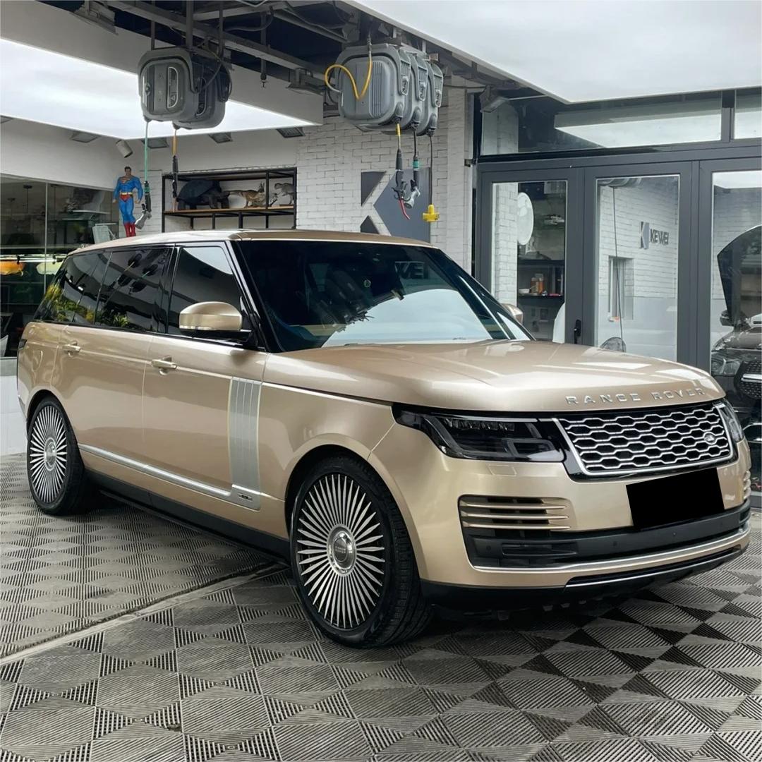 Gloss Metallic Champagne Gold Car Vinyl Wrap PET product image 6 - Veloro metallic vinyl wrap