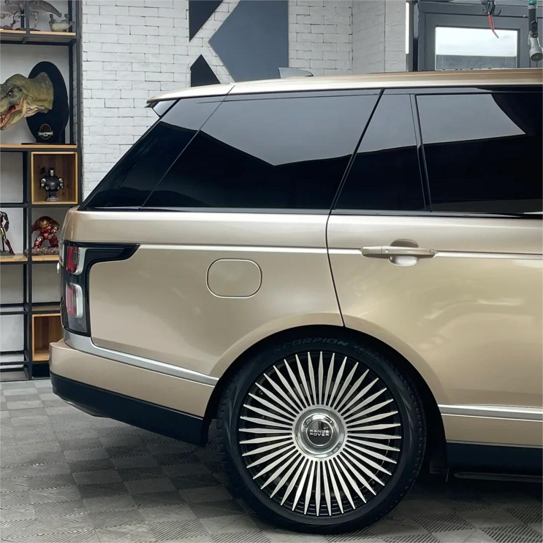 Gloss Metallic Champagne Gold Car Vinyl Wrap PET product image 7 - Veloro metallic vinyl wrap