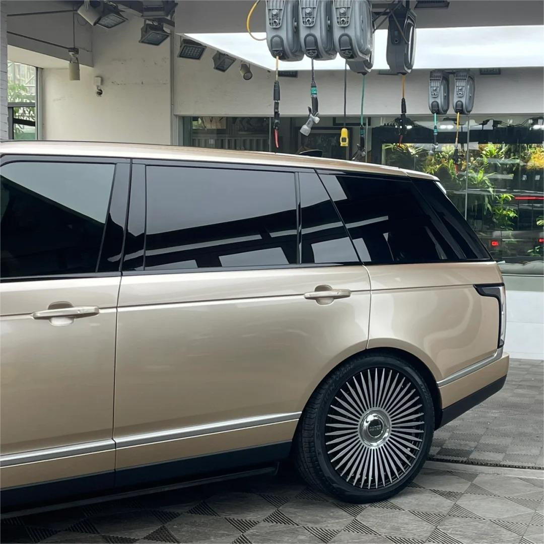 Gloss Metallic Champagne Gold Car Vinyl Wrap PET product image 10 - Veloro metallic vinyl wrap