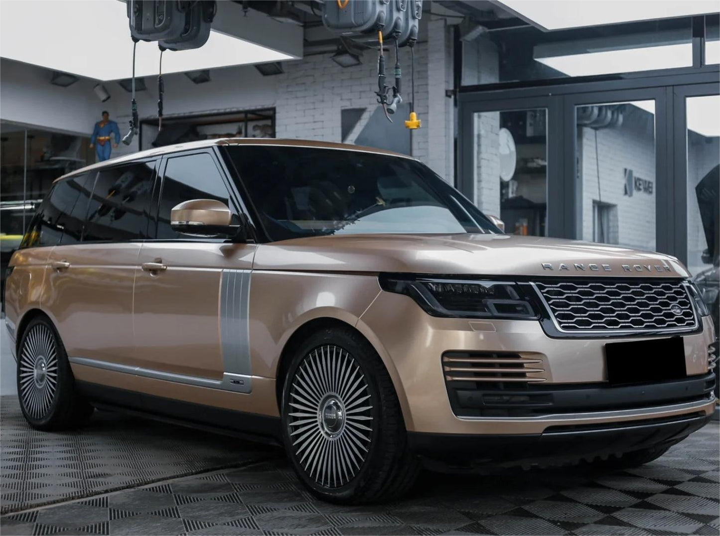 Gloss Metallic Champagne Gold Car Vinyl Wrap PET product image 11 - Veloro metallic vinyl wrap