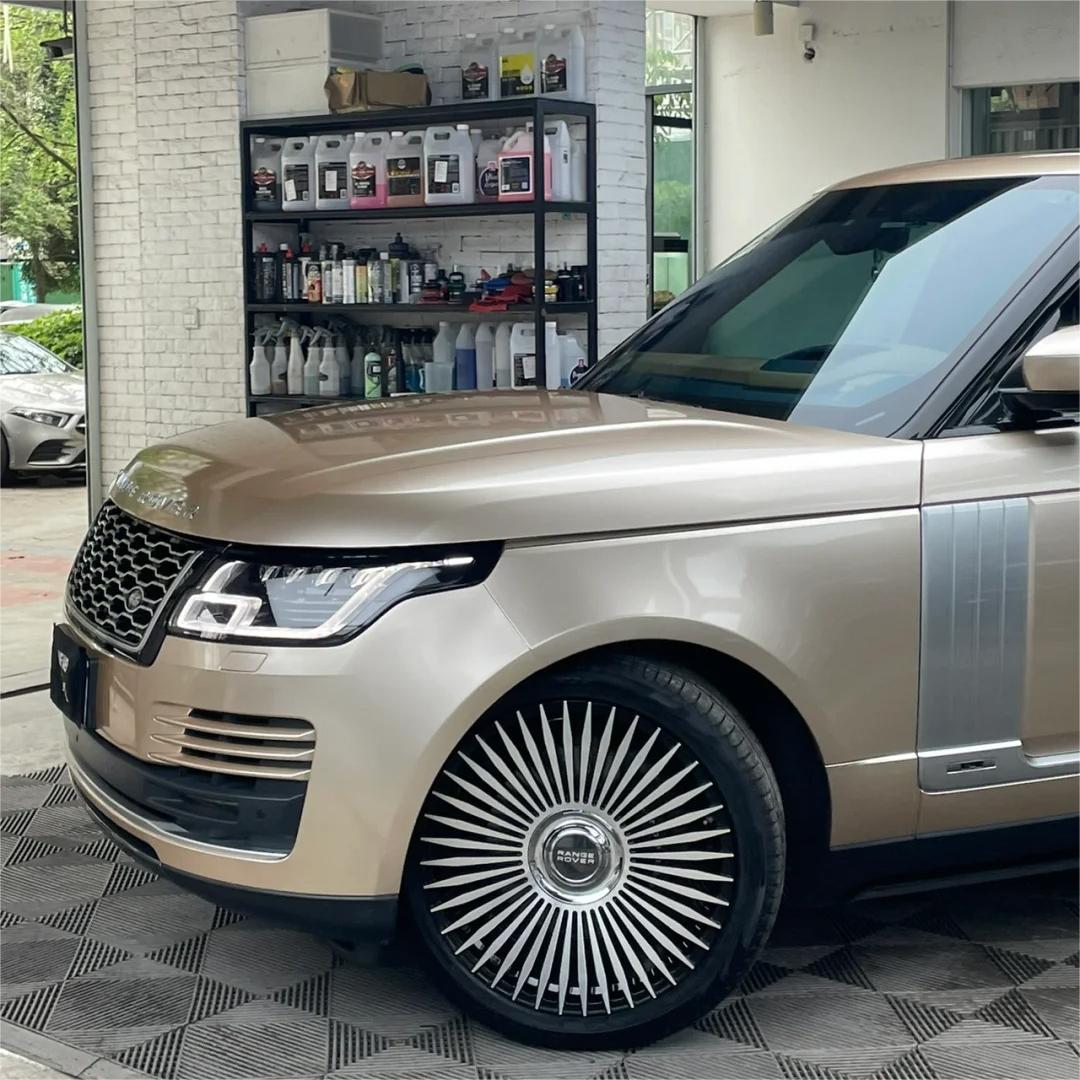 Gloss Metallic Champagne Gold Car Vinyl Wrap PET product image 9 - Veloro metallic vinyl wrap