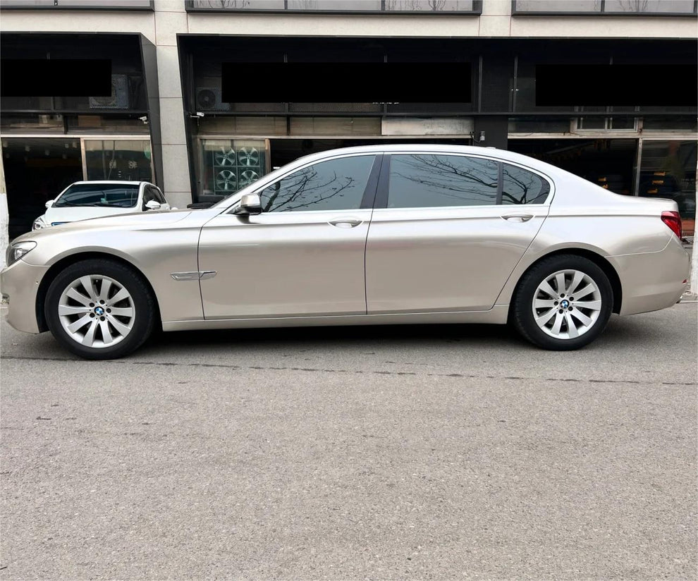 Gloss Metallic Champagne Light Gold Car Vinyl Wrap PET product image 10 - Veloro metallic vinyl wrap