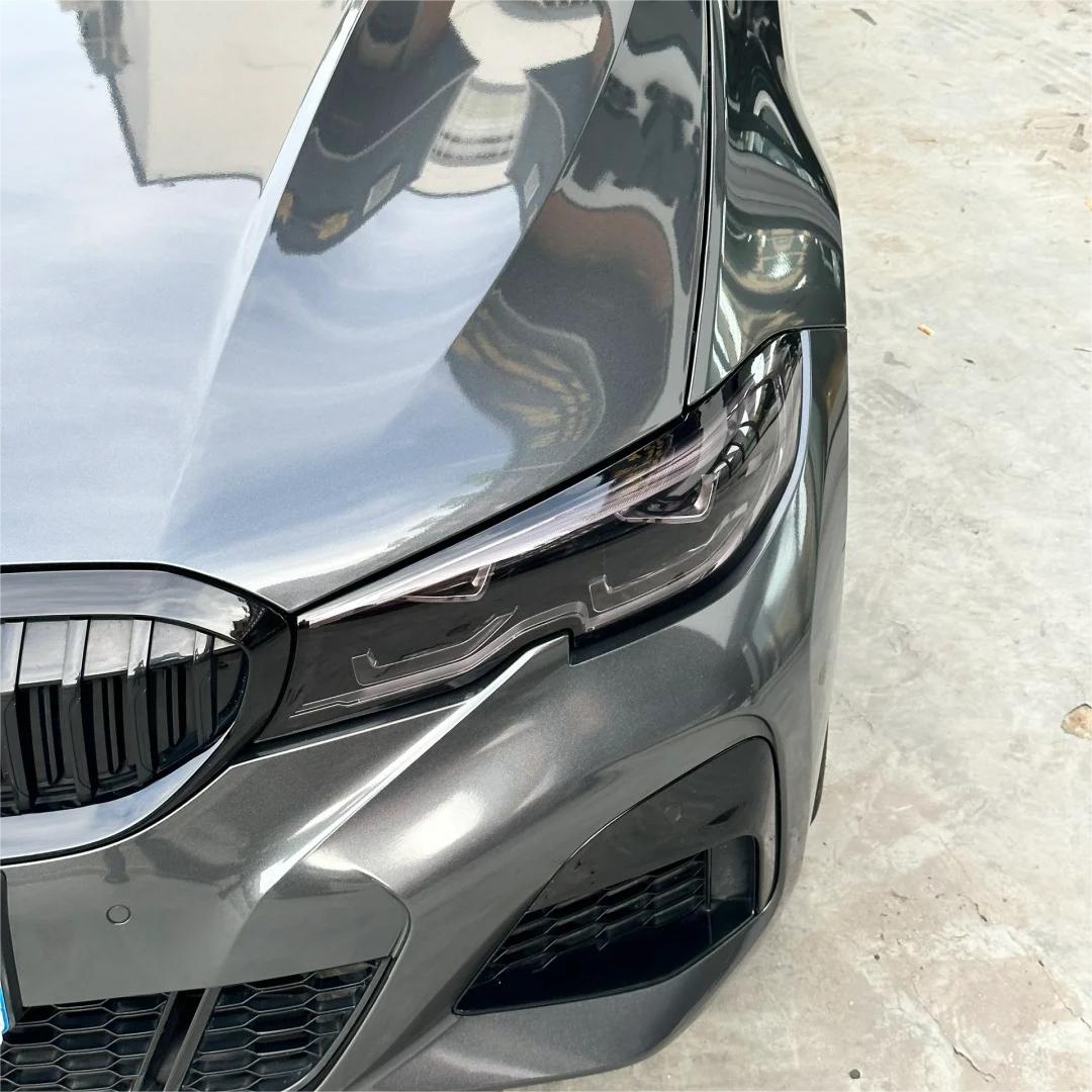 Gloss Metallic Charcoal Grey Car Vinyl Wrap PET product image 7 - Veloro metallic vinyl wrap