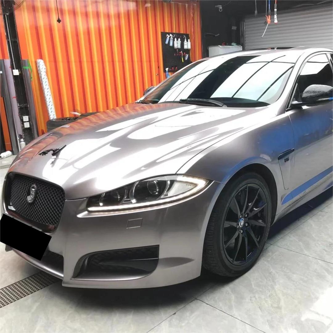 Gloss Metallic Combat Grey Car Vinyl Wrap PET product image 4 - Veloro metallic vinyl wrap