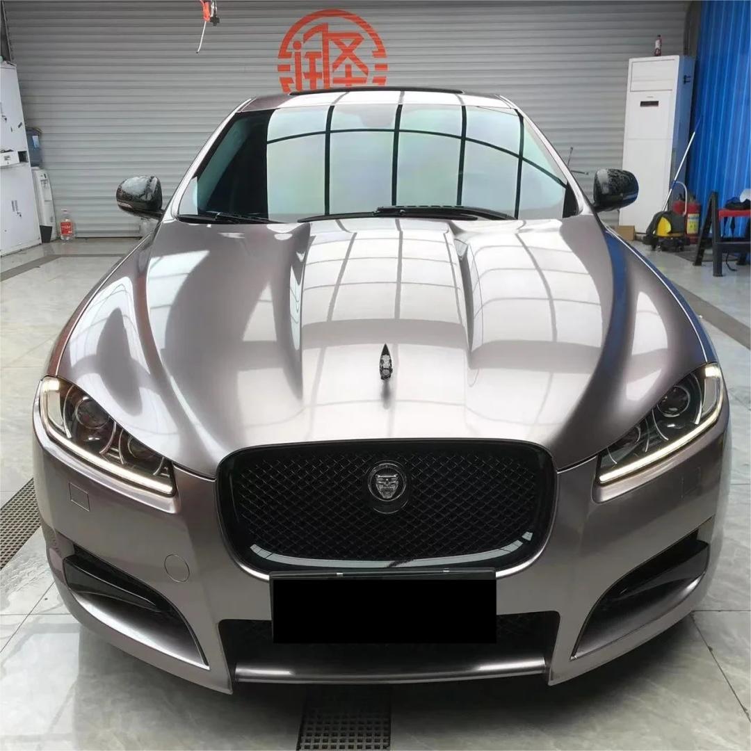 Gloss Metallic Combat Grey Car Vinyl Wrap PET product image 3 - Veloro metallic vinyl wrap